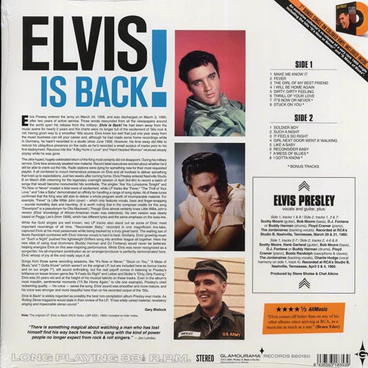 Elvis Presley - Elvis Is Back! (+4 bonus tracks) (180g) (incl. a bonus 45rpm vinyl)