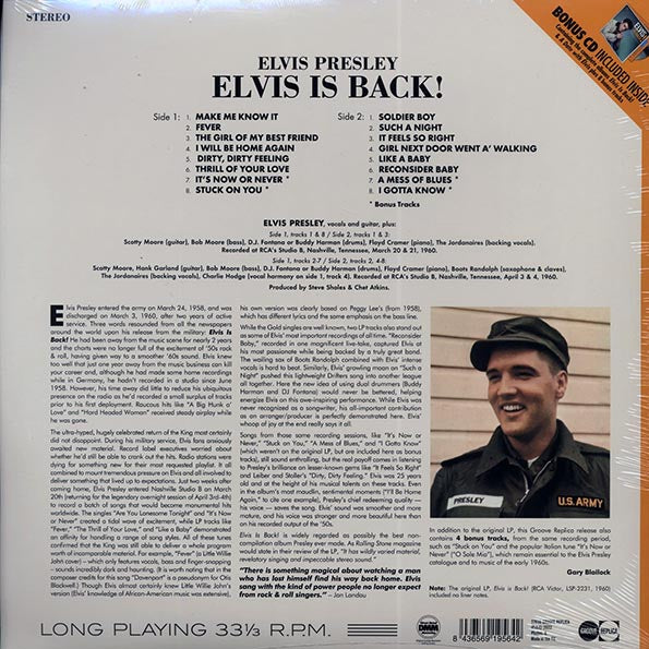 Elvis Presley - Elvis Is Back! (+ 9 bonus tracks) (DMM) (ltd. ed.) (incl. CD)