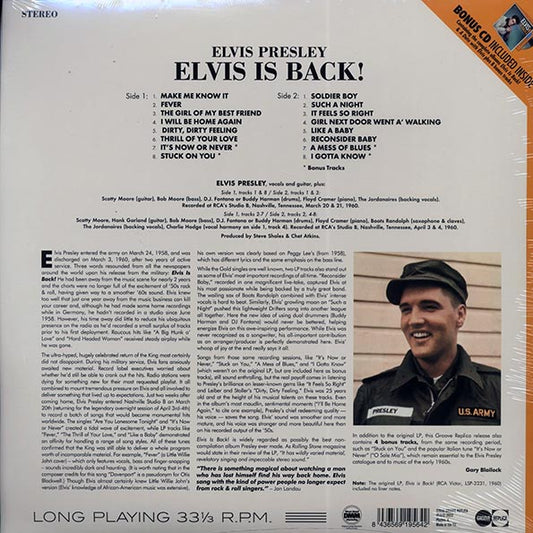 Elvis Presley - Elvis Is Back! (+ 9 bonus tracks) (DMM) (ltd. ed.) (incl. CD)