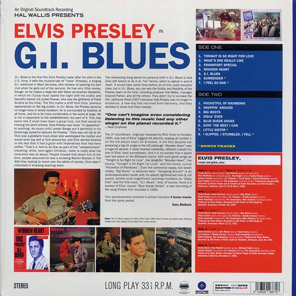 Elvis Presley - GI Blues (+4 bonus tracks) (ltd. ed.) (180g) (blue vinyl)