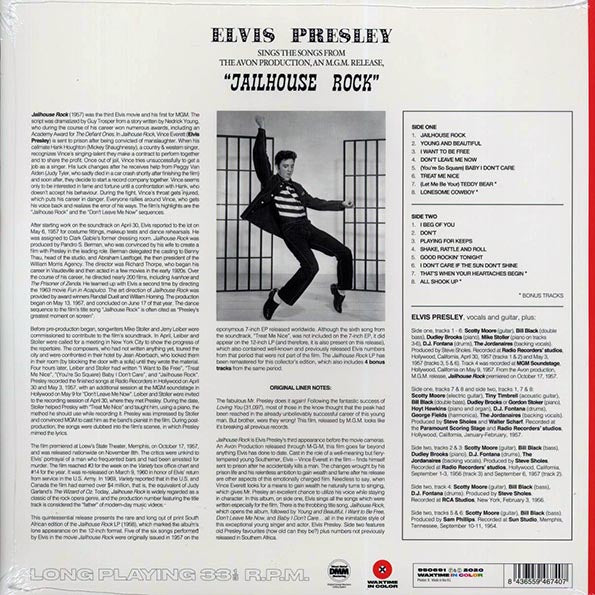 Elvis Presley - Jailhouse Rock (+4 bonus tracks) (180g) (red vinyl)