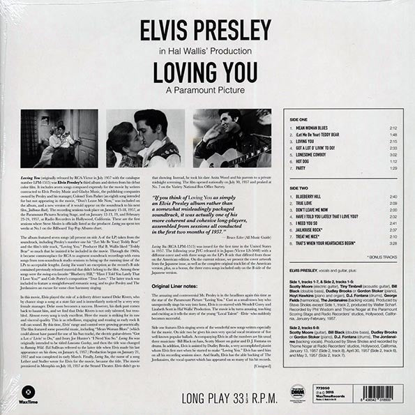 Elvis Presley - Loving You (incl. mp3) (180g)
