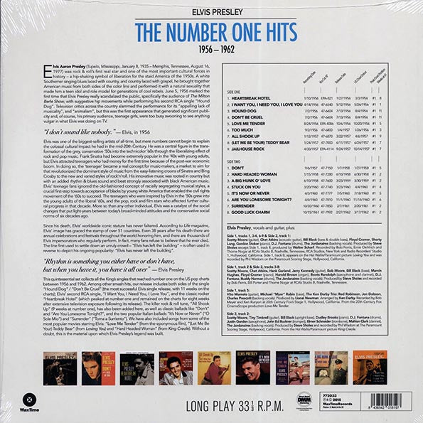 Elvis Presley - The Number One Hits 1956-1962 (incl. mp3) (180g)