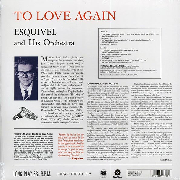 Esquivel & His Orchestra - To Love Again (DMM) (ltd. ed.) (180g) (High-Def VV) (remastered)