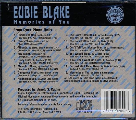 Eubie Blake - Memories Of You