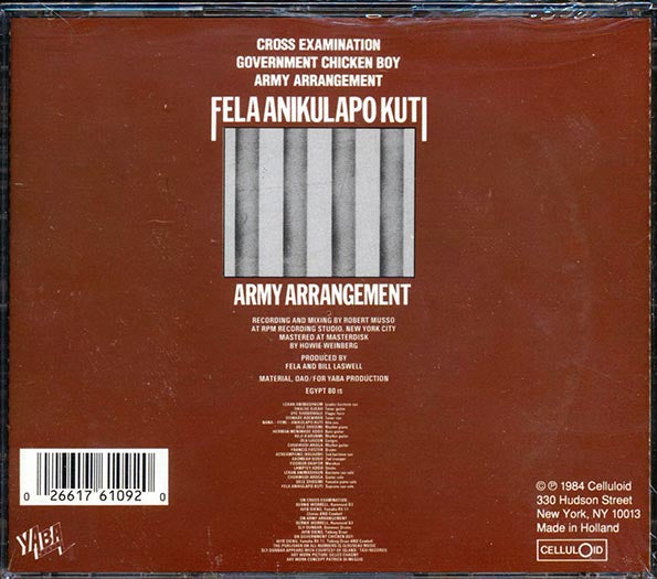 Fela Kuti - Army Arrangement CD