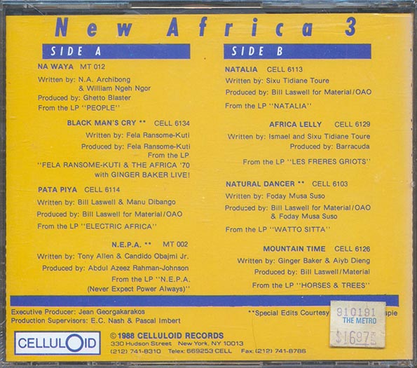 Fela Kuti, Tony Allen, Toure Kunde, Ginger Baker, Manu Dibango - New Africa 3 CD