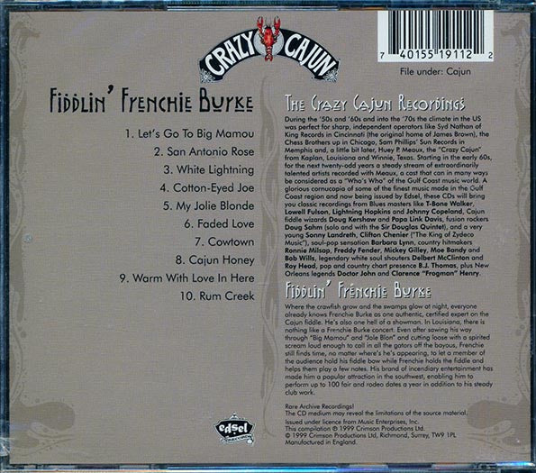 Fiddlin' Frenchie Burke - The Crazy Cajun Recordings