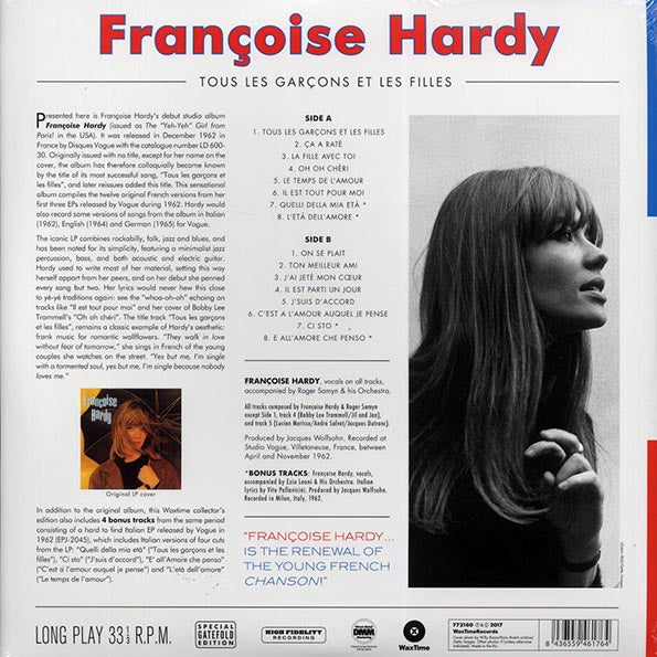 Francoise Hardy - Tous Les Garcons Et Les Filles (+4 bonus tracks) (180g)