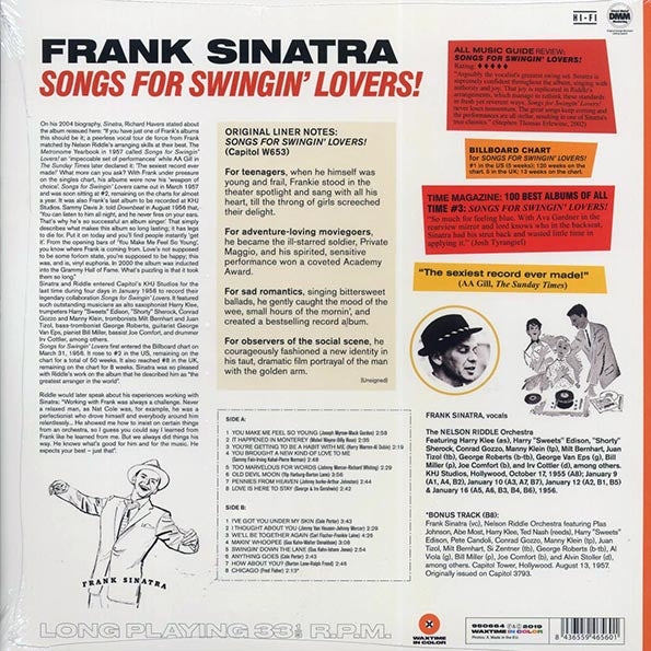 Frank Sinatra - Songs For Swingin' Lovers (+bonus track) (ltd. ed.) (180g) (orange vinyl)