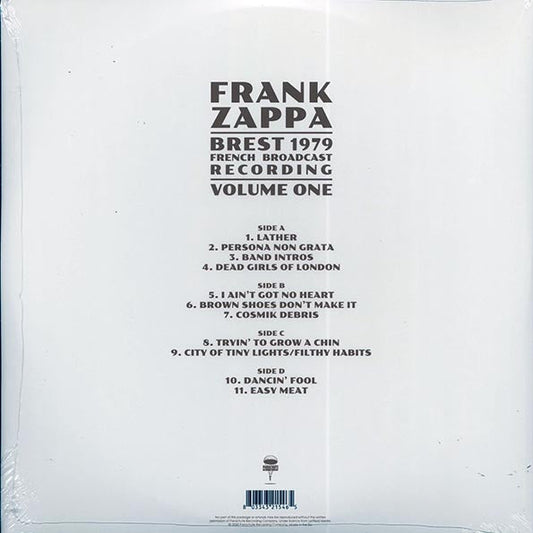 Frank Zappa - Brest 1979 Volume 1: French Broadcast Recording (2xLP)