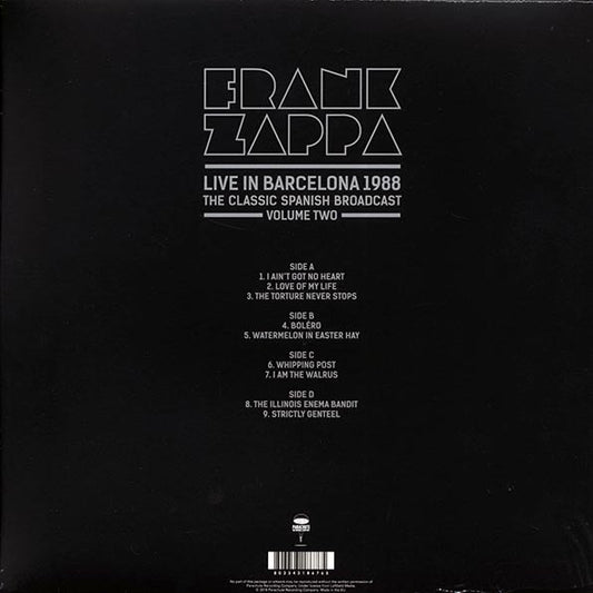 Frank Zappa - Live In Barcelona 1988 Volume 2: The Classic Spanish Broadcast (2xLP) (red vinyl)