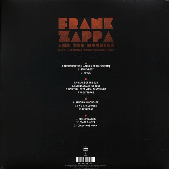 Frank Zappa & The Mothers - Have A Little Tush Volume 1: Michigan State University Broadcast 1974 (2xLP) (clear vinyl)