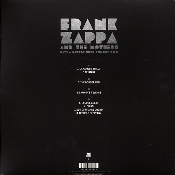 Frank Zappa & The Mothers - Have A Little Tush Volume 2: Michigan State University Broadcast 1974 (2xLP)