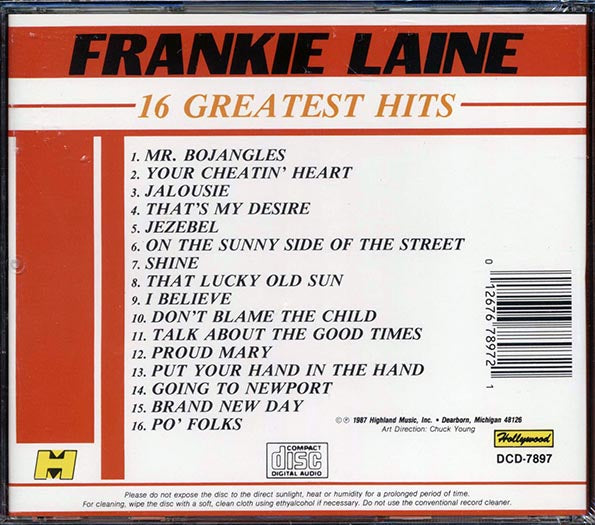 Frankie Laine - 16 Greatest Hits