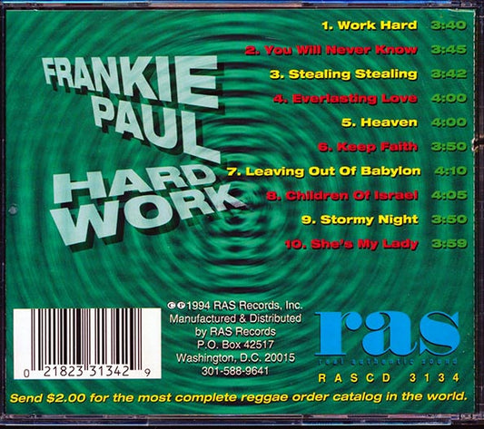 Frankie Paul - Hard Work (marked/ltd stock)