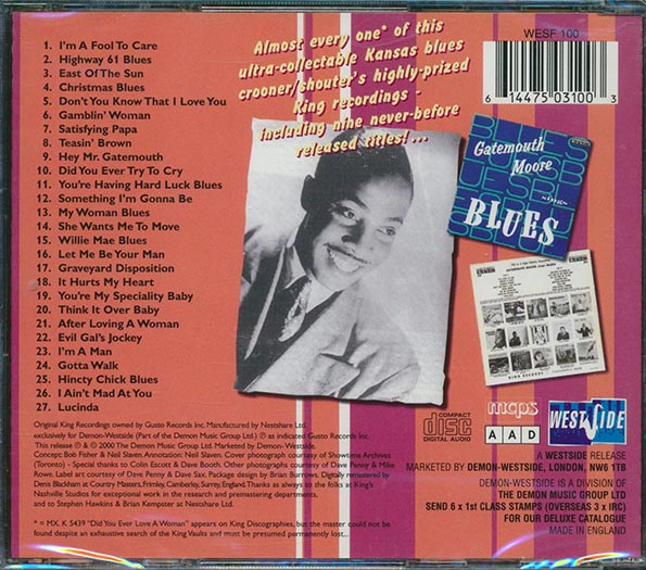 Gatemouth Moore - Hey Mr. Gatemouth: Complete King Recordings