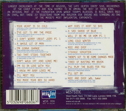 Geater Davis - Sadder Shades Of Blue: The Southern Soul Sessions 1971-76 (22 tracks) (remastered)