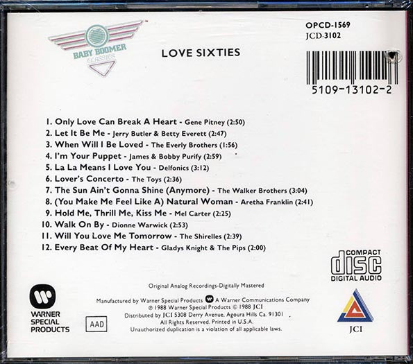 Gene Pitney, The Delfonics, The Toys - Love Sixties: Twelve Great Love Songs Of The Sixties