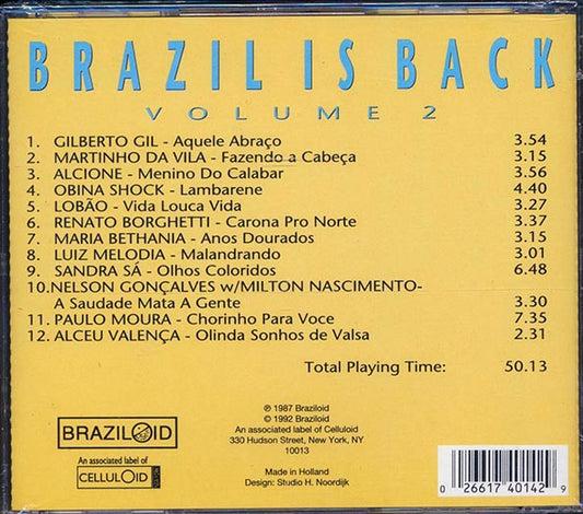 Gilberto Gil, Nelson Gonclaves, Paulo Moure, Sandra De Sa, Etc - Brazil Is Back Volume 2 CD