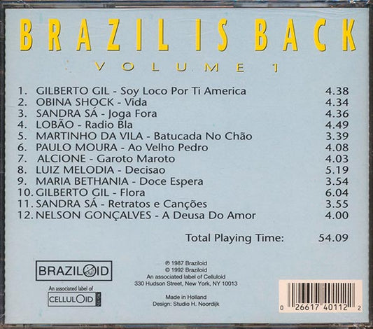 Gilberto Gil, Paulo Moura, Nelson Gonclaves, Etc. - Brazil Is Back Volume 1 CD