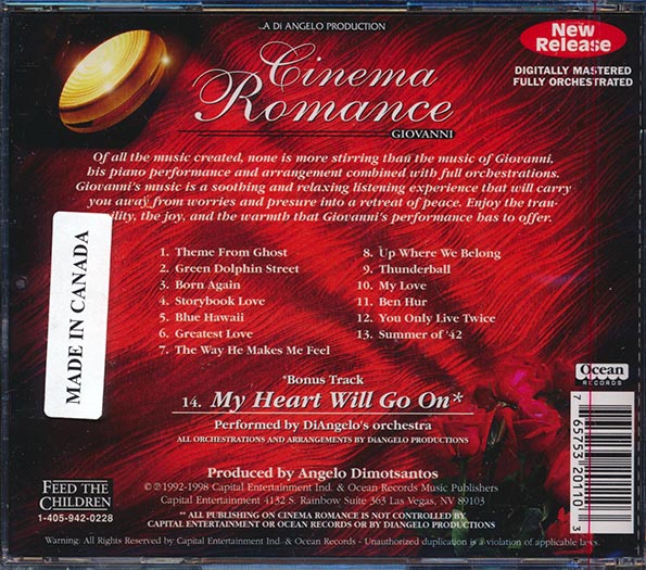 Giovanni Marradi - Cinema Romance