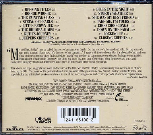Glenn Miller & His Orchestra, Richard Robbins, Lena Horne, Etc. - Mr. & Mrs. Bridge Original Soundtrack Recording