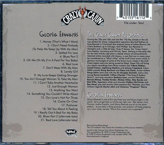 Gloria Edwards - Soul Queen Of Texas: The Crazy Cajun Recordings (29 tracks)