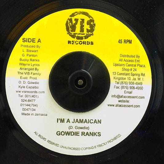 Gowdie Ranks - I'm A Jamaican  /  Version (rhythm: "Index")