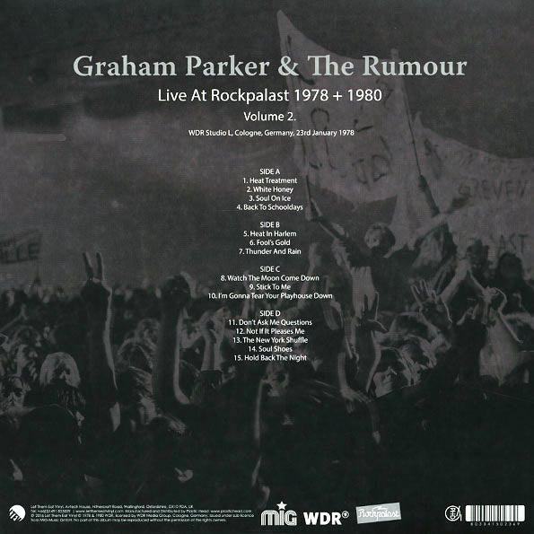 Graham Parker & The Rumour - Live At Rockpalast 1978 + 1980 Volume 2 (2xLP)