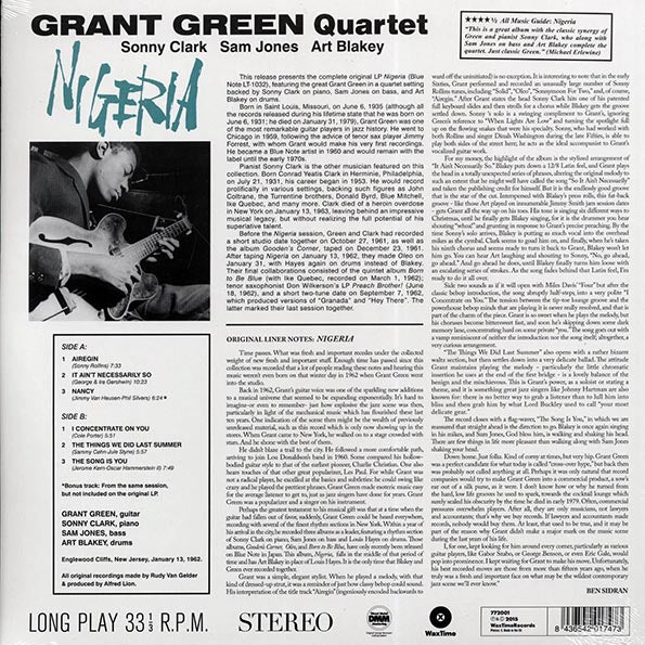 Grant Green Quartet - Nigeria (incl. mp3) (180g)