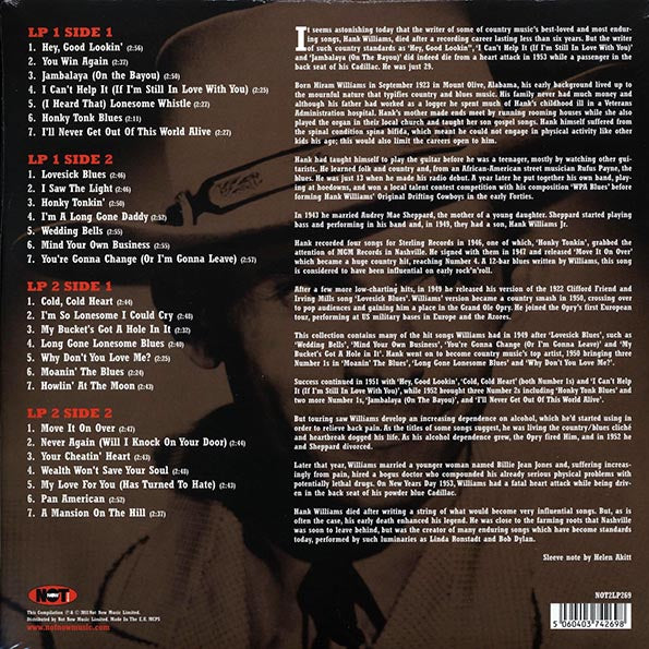 Hank Williams - The Very Best Of Hank Williams (2xLP) (180g) (red vinyl)