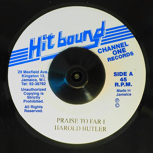 Harold Butler - Praise To Far I  /  Version