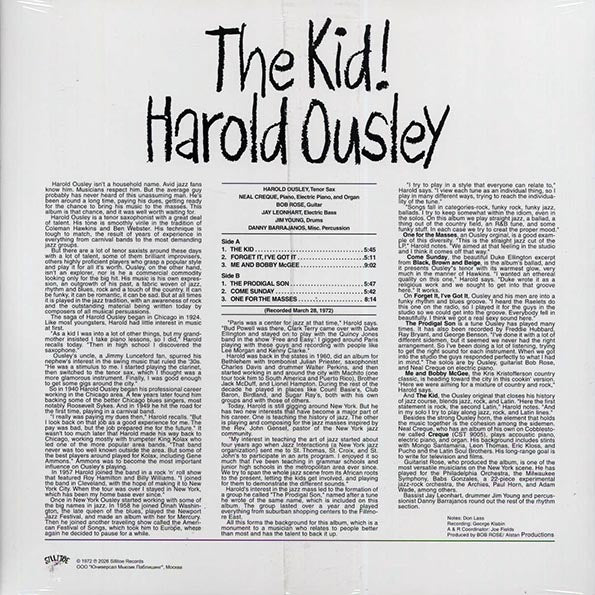 Harold Ousley - The Kid! (ltd. 500 copies made) (red vinyl)