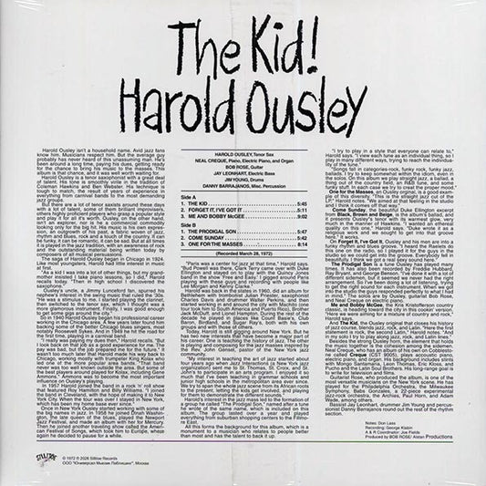 Harold Ousley - The Kid! (ltd. 500 copies made) (red vinyl)