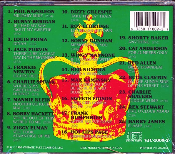 Harry James, Red Allen, Dizzy Gillespie, Louis Prima, Hot Lips Page, Etc. - Trumpet Royalty