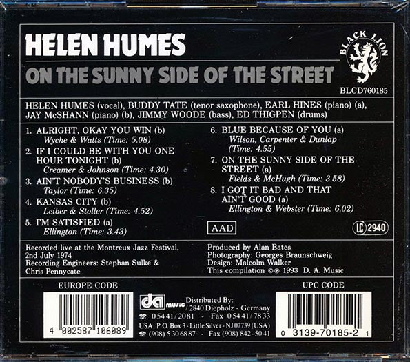 Helen Humes - On The Sunny Side Of The Street