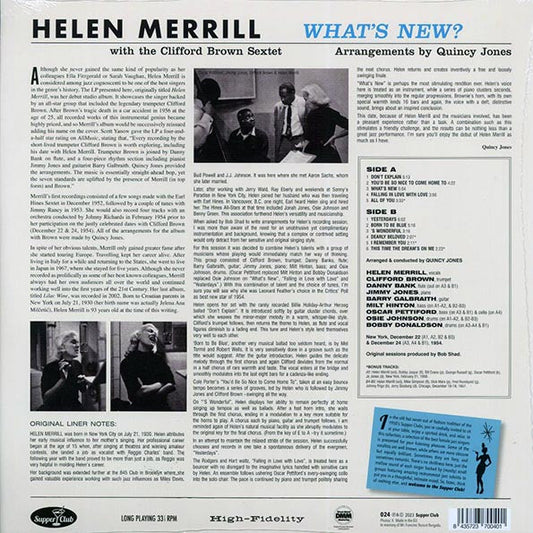 Helen Merrill - What's New? (+4 bonus tracks) (ltd. ed.) (180g)