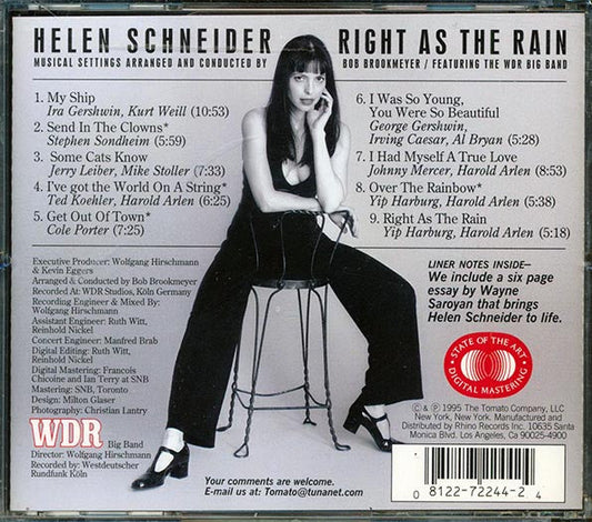 Helen Schneider  - Right As The Rain