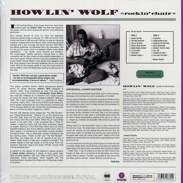 Howlin' Wolf - Rockin' Chair (+4 bonus tracks) (ltd. ed.) (180g) (purple vinyl)