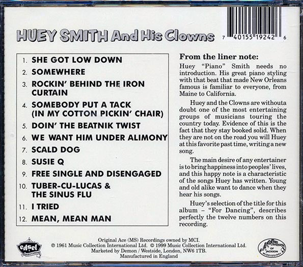 Huey Piano Smith & His Clowns - For Dancing