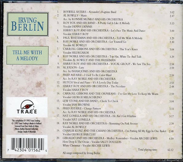 Irving Berlin - The World Of Irving Berlin: Tell Me With A Melody