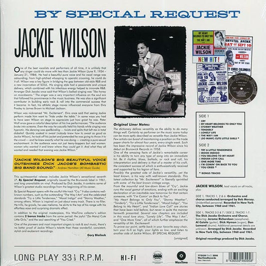 Jackie Wilson - By Special Request (+2 bonus tracks) (ltd. ed.) (180g)