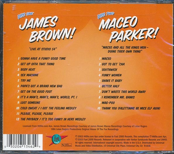 James Brown, Maceo Parker - The Greatest Soul On Earth! Live At Studio 54 + Maceo & All The King's Men Doing Their Own Thing (22 tracks) (2xCD) (incl. large booklet)