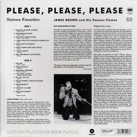 James Brown & The Famous Flames - Please, Please, Please (+bonus track) (ltd. ed.) (180g)