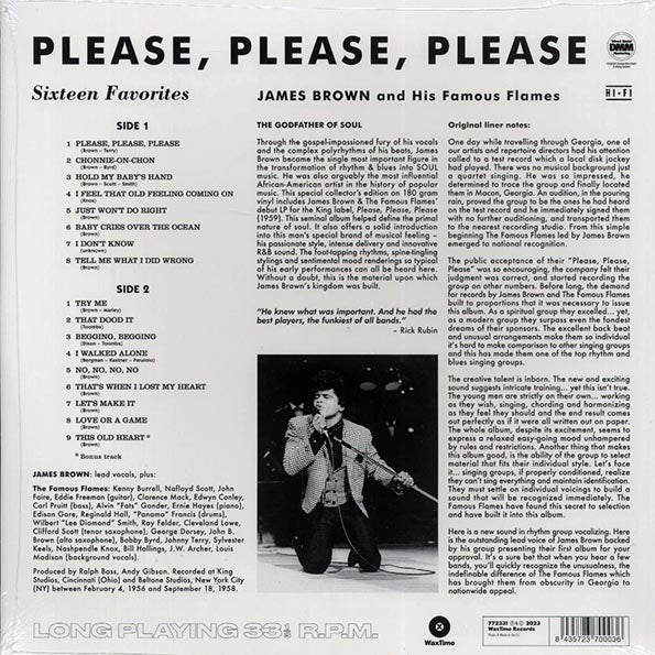James Brown & The Famous Flames - Please, Please, Please (+bonus track) (ltd. ed.) (180g)