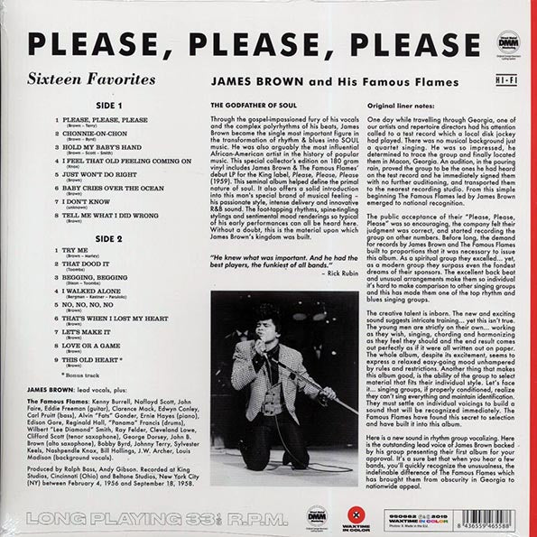 James Brown & The Famous Flames - Please, Please, Please (+bonus track) (ltd. ed.) (180g) (red vinyl)
