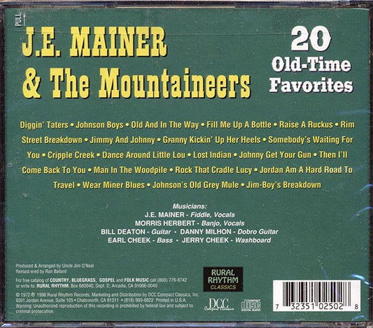 JE Mainer & The Mountaineers - 20 Old-Time Favorites (20 tracks) (marked/ltd stock)