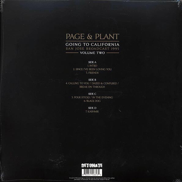 Jimmy Page, Robert Plant - Page & Plant Going To California Volume 2: San Jose Broadcast 1995 (ltd. ed.) (2xLP) (red vinyl)
