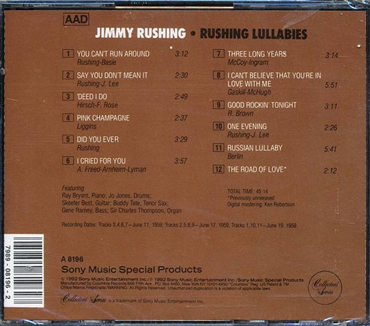 Jimmy Rushing - Rushing Lullabies